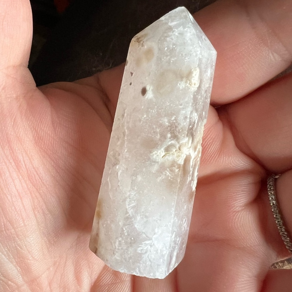 Flower Agate Druzy Tower